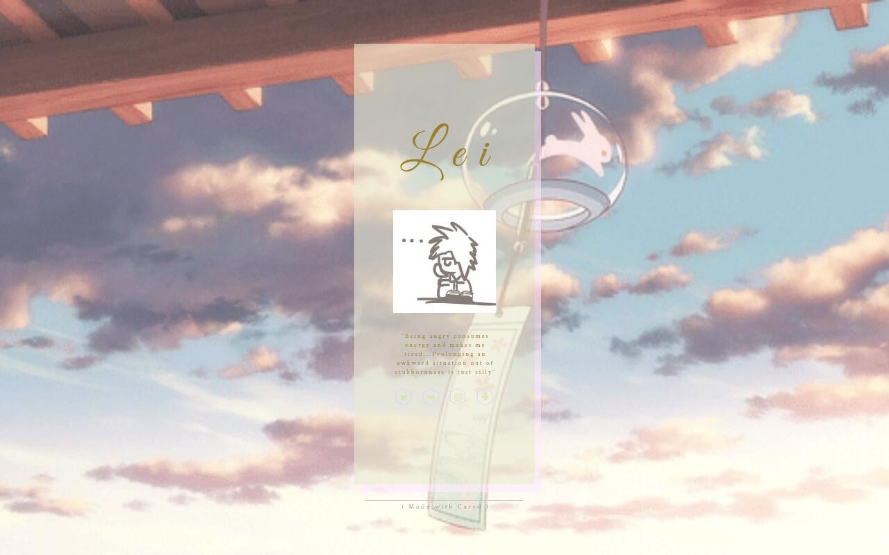 Carrd profile picture for @lei